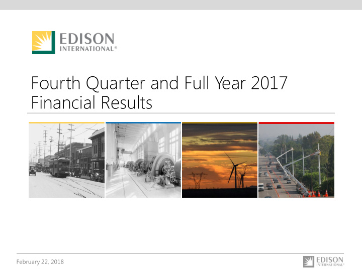 fourth quarter and full year 2017 financial results