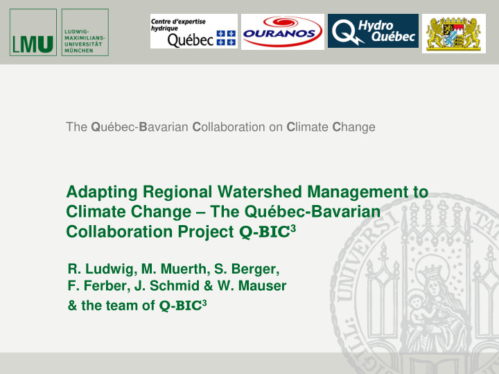adapting regional watershed management to
