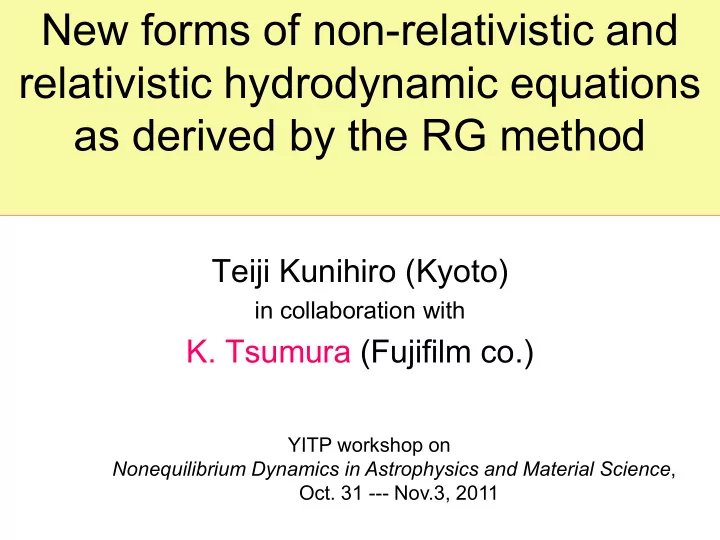 new forms of non relativistic and relativistic