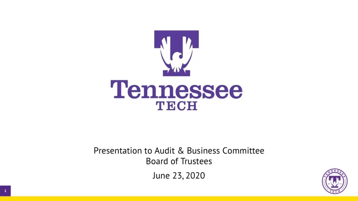 presentation to audit amp business committee board of