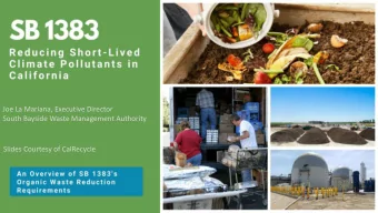 Joe La Mariana, Executive Director  South Bayside Waste Management Authority  Slides Courtesy of