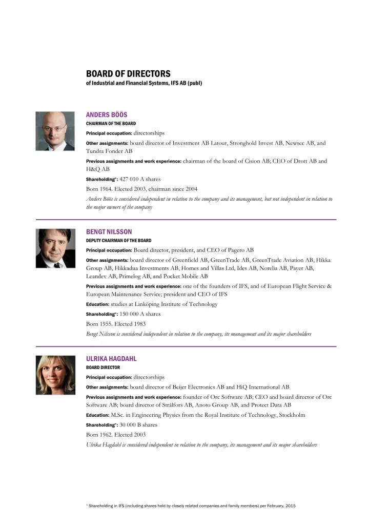 board of directors