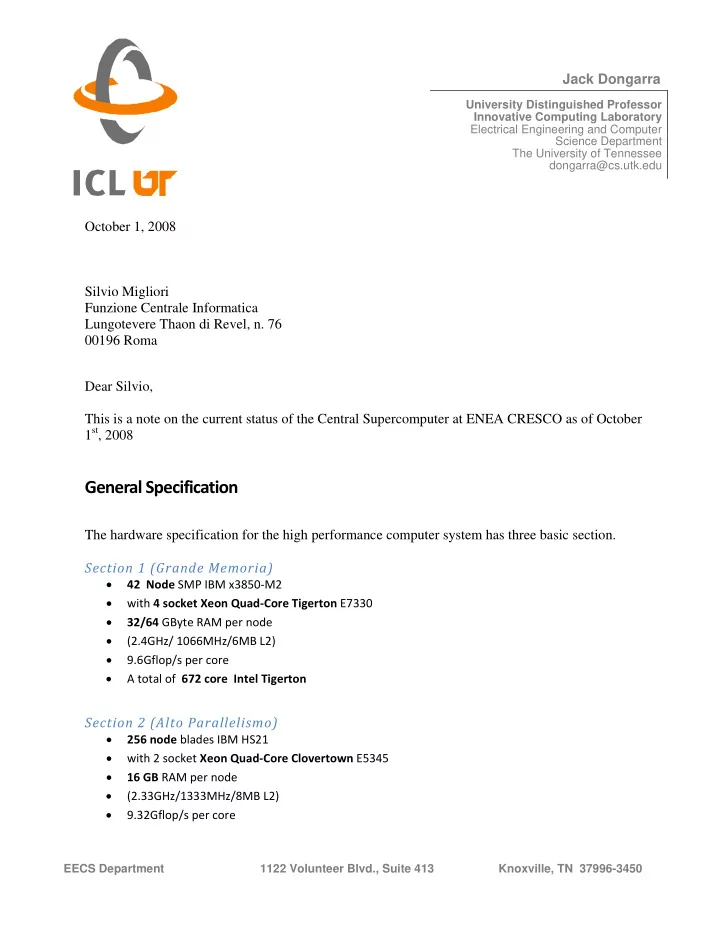 general specification