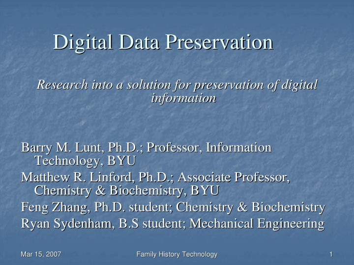 digital data preservation digital data preservation
