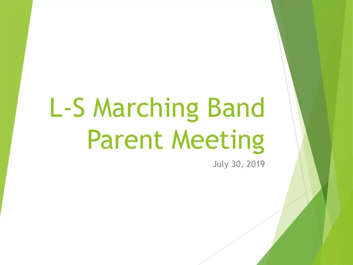 l s marching band
