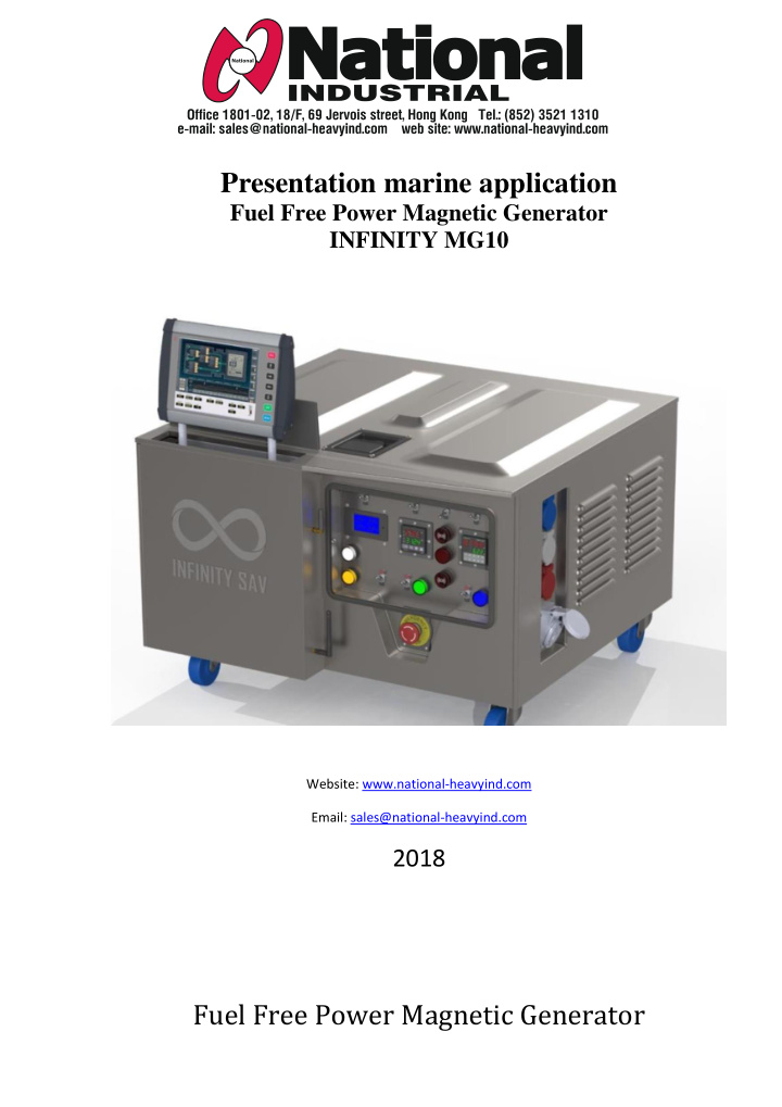 presentation marine application