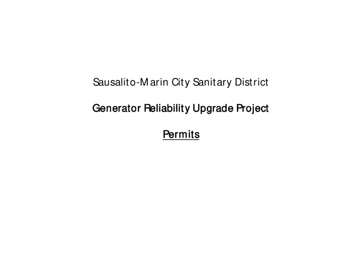 sausalito m arin city sanitary district