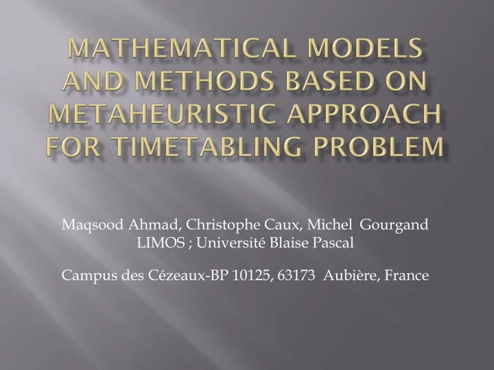 campus des c zeaux bp 10125 63173 aubi re france