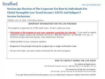 Section 962 Election of The Corporate Tax Rate by Individuals For  Global Intangible Low-Taxed