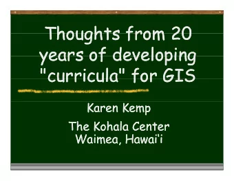 Thoughts from 20  Thoughts from 20  Thoughts from 20  Thoughts from 20  years of developing  years