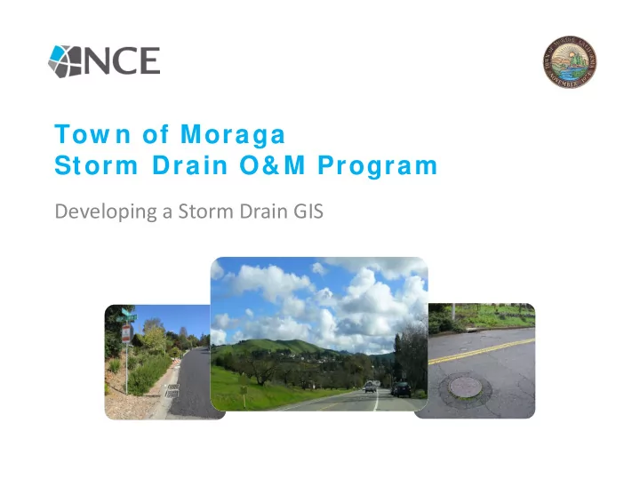 tow n of moraga storm drain o m program