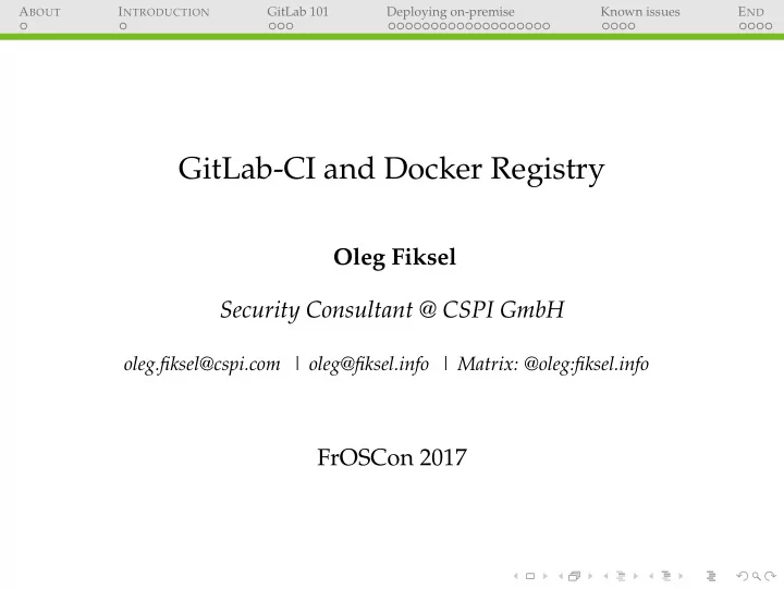 gitlab ci and docker registry