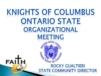 Worthy District Deputies, I hope you and your families are all doing well  during this pandemic,