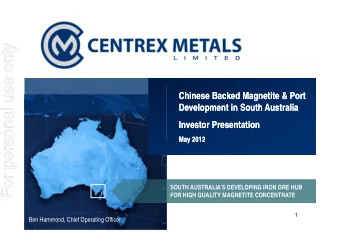 For personal use only  Chinese Backed Magnetite &amp; Port  Chinese Backed Magnetite &amp; Port