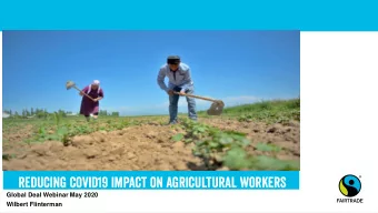 reducing covid19 impact on agricultural workers  Global Deal Webinar May 2020  Wilbert Flinterman