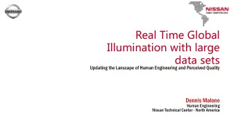 Illumination with large  data sets  Updating the Lanscape of Human Engineering and Perceived