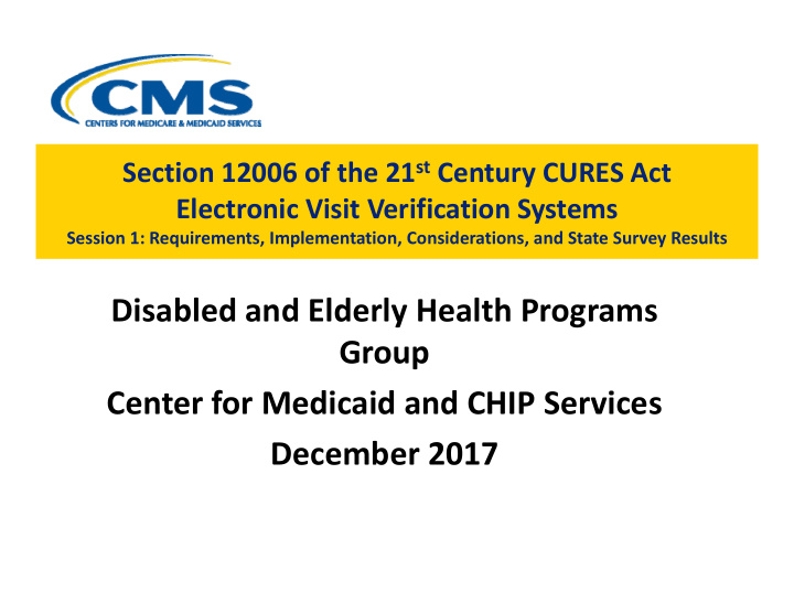 disabled and elderly health programs group center for