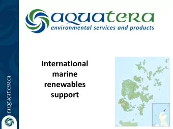 renewables  support  Thinking locally  acting globally  Aquatera was born in a  small community