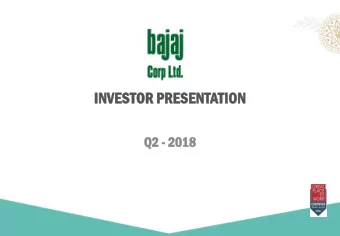 INV  NVES  ESTOR  OR PR  PRES  ESENT  ENTATION  TION  Q2  2 - 20  2018  18  FLOW  BCL