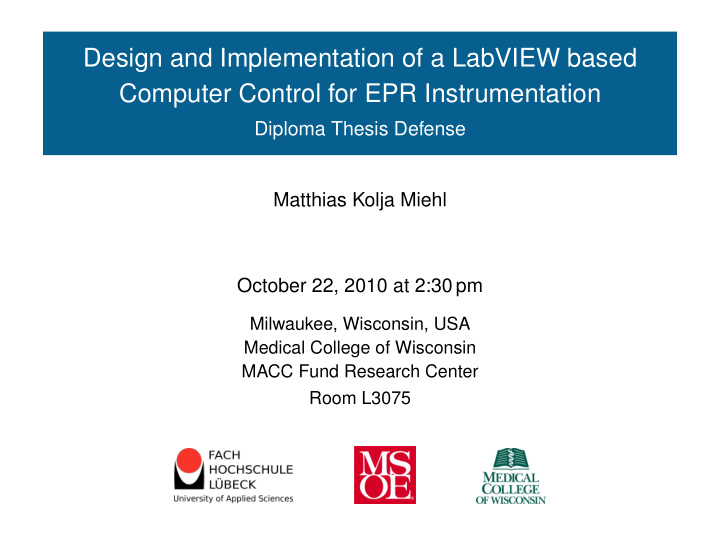 design and implementation of a labview based computer