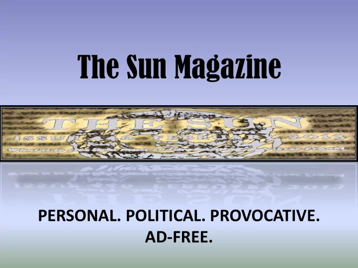 the sun magazine