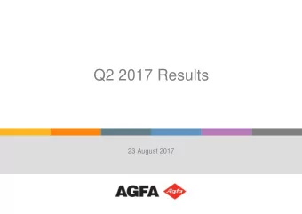 Q2 2017 Results  23 August 2017 Profit &amp; Loss: Key Figures (in million Euro)  %  %  Q2'16