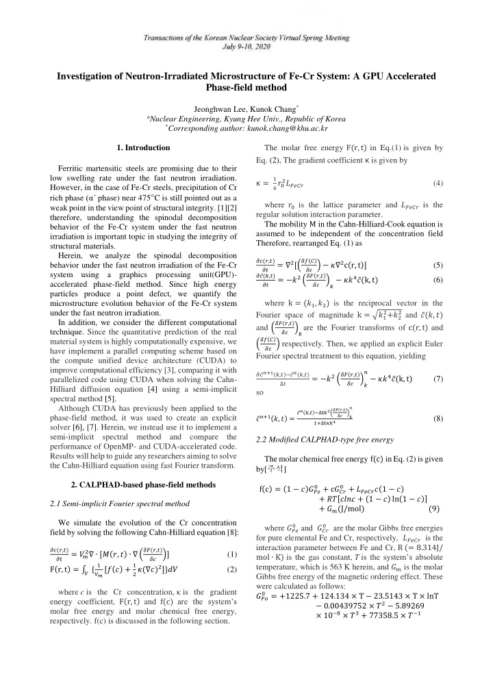 investigation of neutron irradiated microstructure of fe