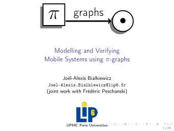 Modelling and Verifying Mobile Systems using  -graphs  Jol-Alexis Bialkiewicz