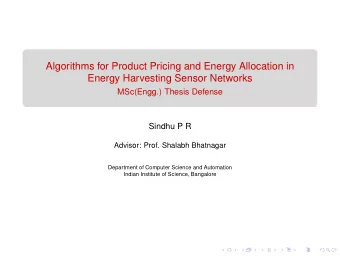 Algorithms for Product Pricing and Energy Allocation in  Energy Harvesting Sensor Networks