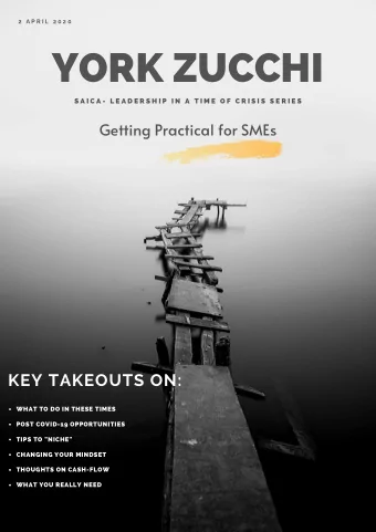 YORK ZUCCHI  S A I C A -  L E A D E R S H I P  I N  A  T I M E  O F  C R I S I S  S E R I E S