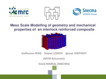 Meso Scale Modelling of geometry and mechanical  properties of an interlock reinforced composite