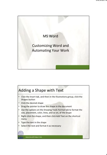 Adding a Shape with Text  XP  XP  Click the Insert tab, and then in the Illustrations group,