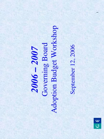 2006  2007  2  Overview &amp; Introduction by  Chancellor Suarez  Overview of the Unrestricted