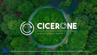 CICERONE has received funding from the European Unions Horizon 2020 Research and Innovation