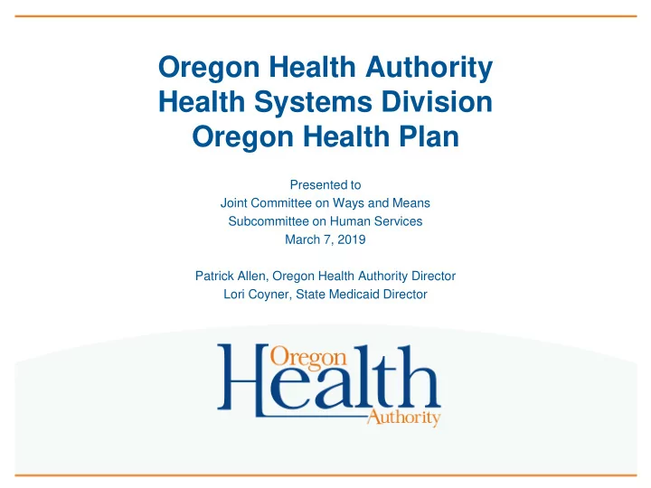 health systems division