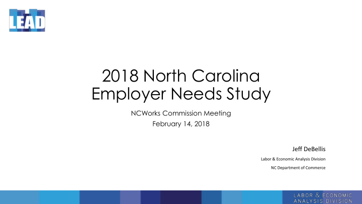 2018 north carolina employer needs study