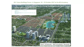IEA  Future Buildings Forum  in Singapore  24  25 October 2017 at the BCA Academy  Proposed Nam
