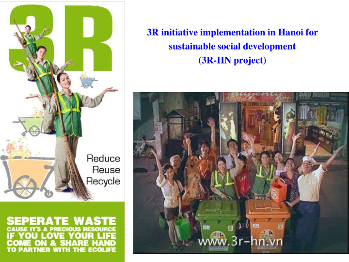 3r initiative implementation in hanoi for sustainable