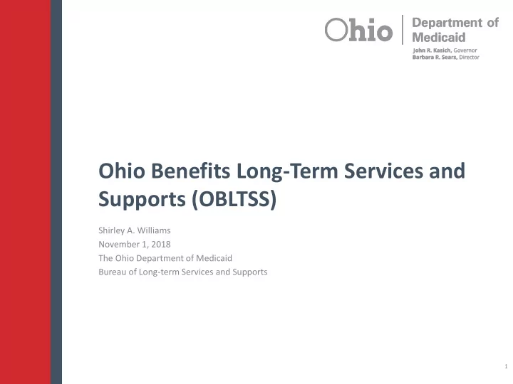 ohio benefits long term services and