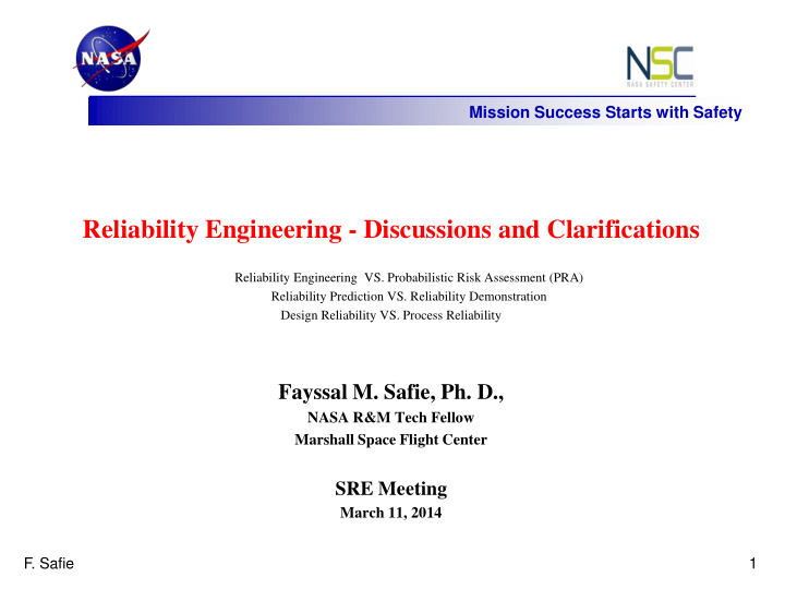 reliability engineering discussions and clarifications