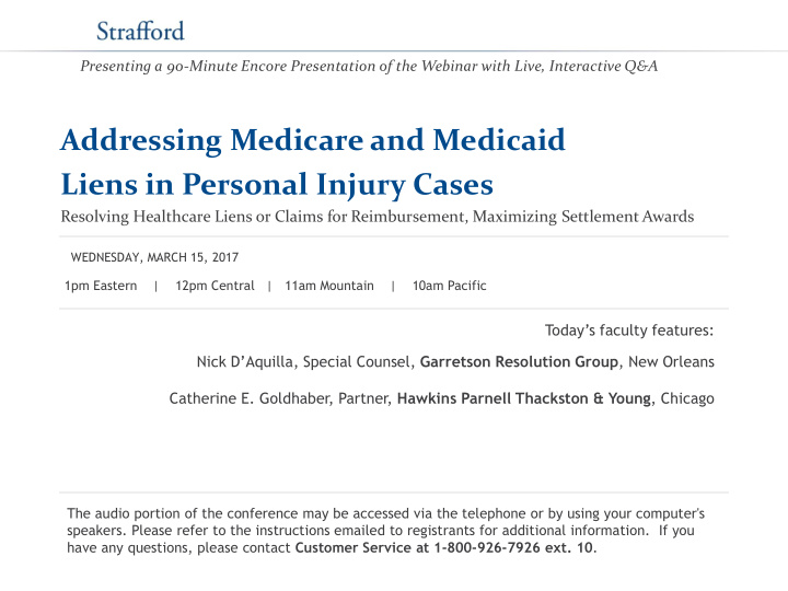 addressing medicare and medicaid liens in personal injury