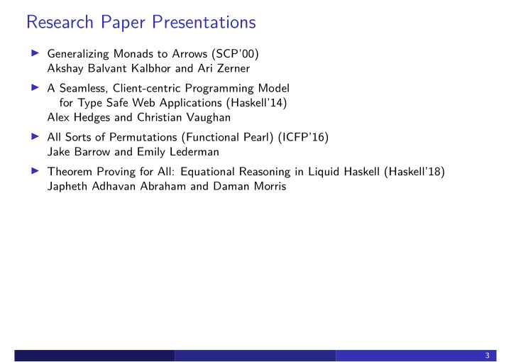 research paper presentations