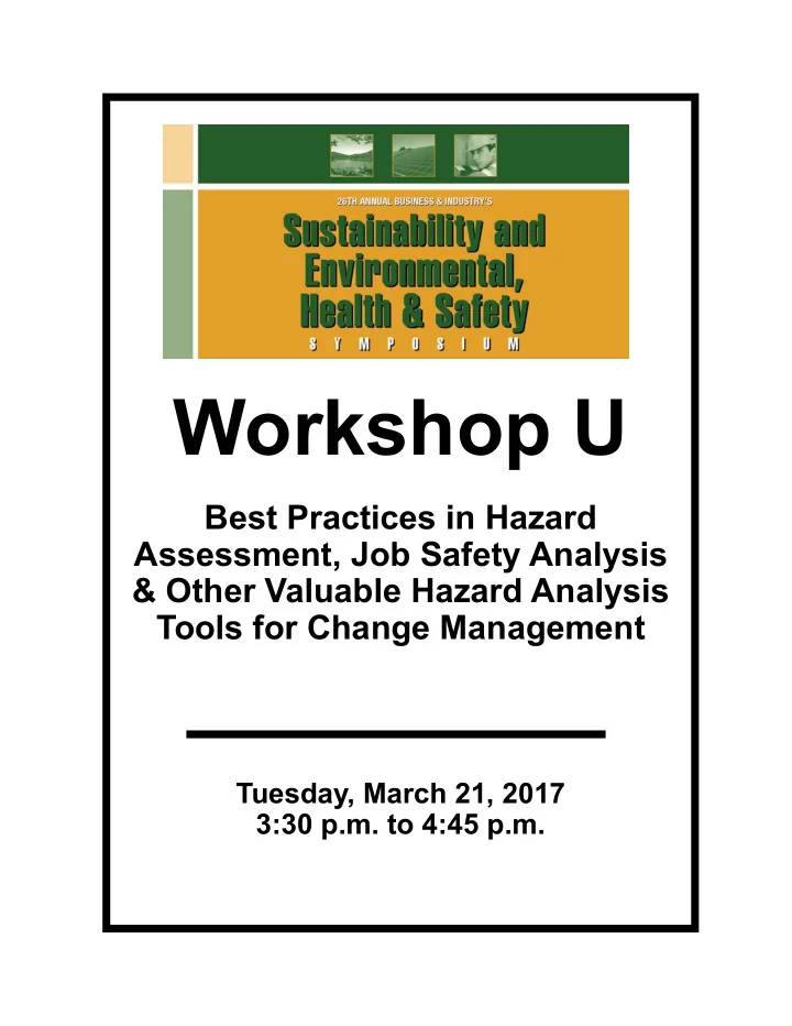workshop u