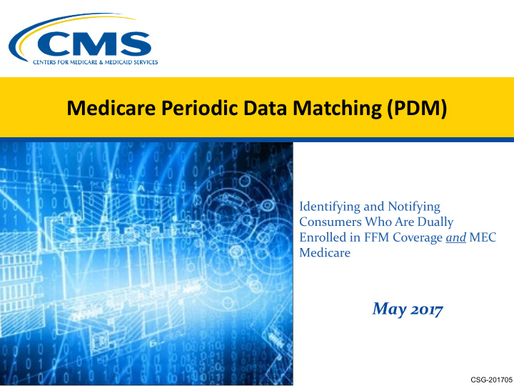 medicare periodic data matching pdm