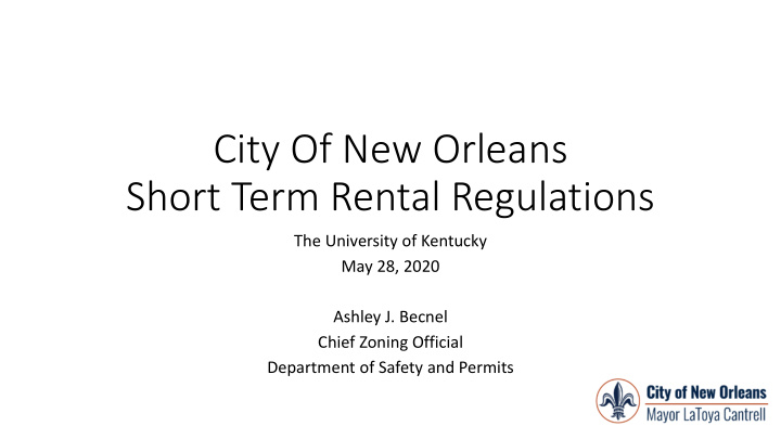 short term rental regulations