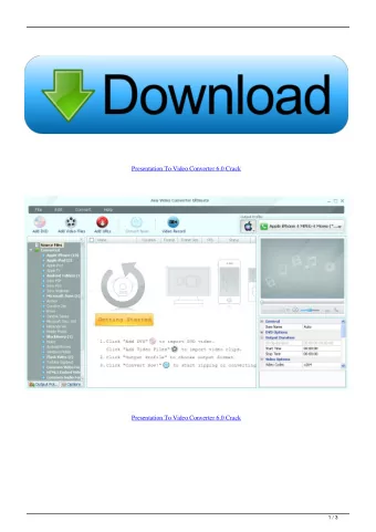 Presentation To Video Converter 6.0 Crack  Presentation To Video Converter 6.0 Crack  1 / 3  2 / 3