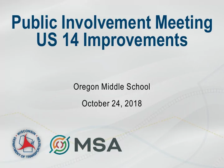 public involvement meeting
