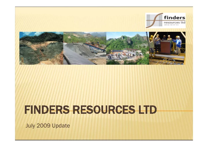 july 2009 update this presentation presentation has been