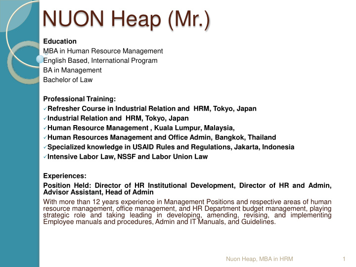 nuon heap mr