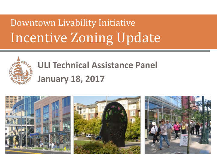 incentive zoning update